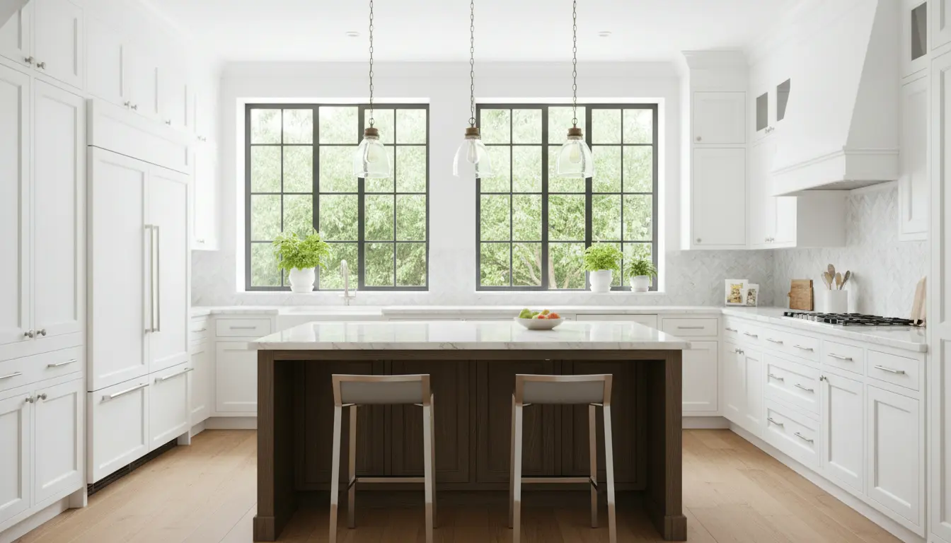 White kitchen cabinets