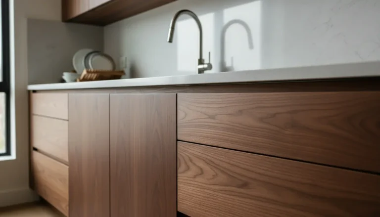 Kitchen cabinets walnut