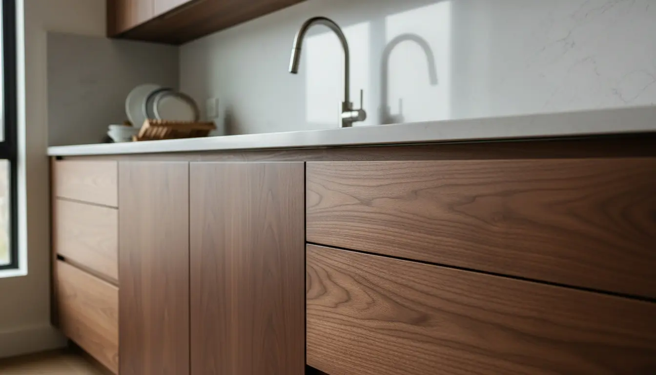 Kitchen cabinets walnut