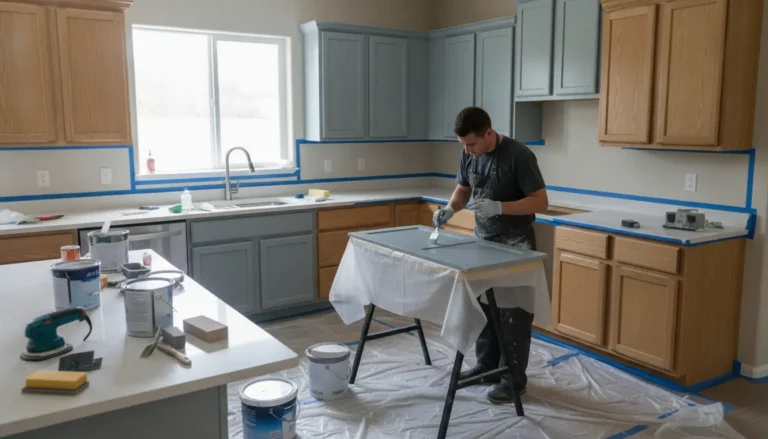 Kitchen cabinets painting