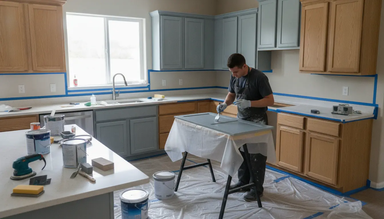 Kitchen cabinets painting