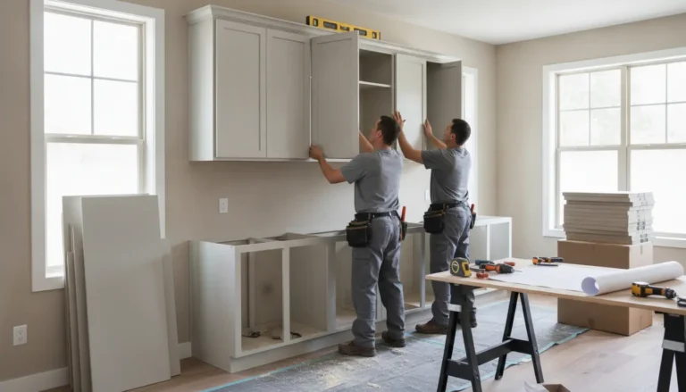 Kitchen cabinets installation
