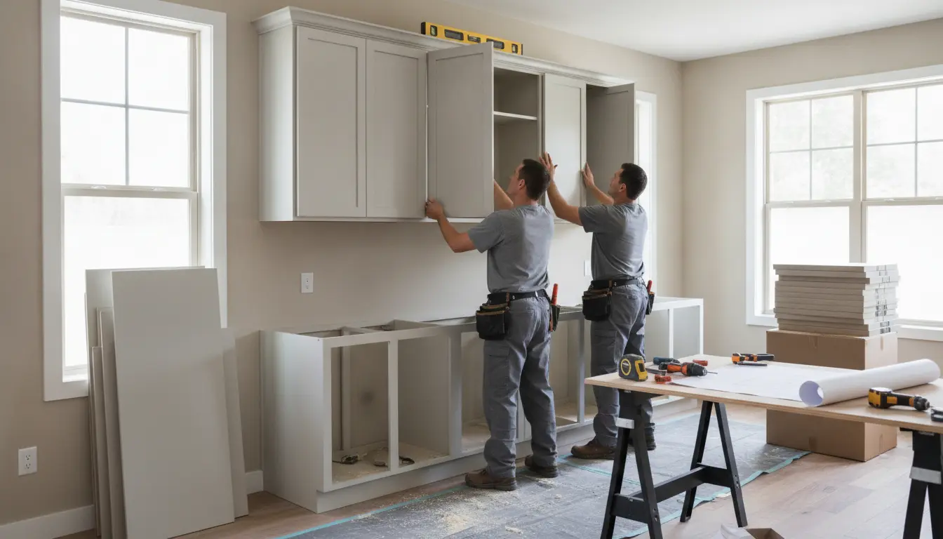 Kitchen cabinets installation