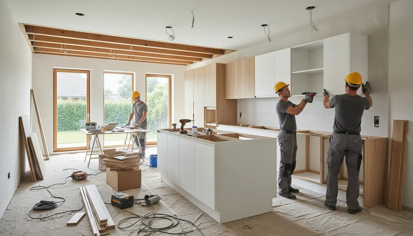 Kitchen installation process